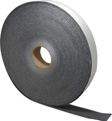 Made in USA - 3/16" Thick x 2" Wide x 100' Long Gray Open Cell Polyurethane Foam Rubber Roll - Stock Length, Adhesive Back, 1.8 to 2.2 Lb/Cu Ft Density, -20°F to 160°F - Strong Tooling