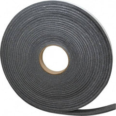 Made in USA - 1/4" Thick x 1" Wide x 50' Long Gray Open Cell Polyurethane Foam Rubber Roll - Stock Length, Adhesive Back, 1.8 to 2.2 Lb/Cu Ft Density, -20°F to 160°F - Strong Tooling