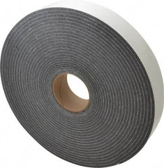 Made in USA - 1/4" Thick x 2" Wide x 50' Long Gray Open Cell Polyurethane Foam Rubber Roll - Stock Length, Adhesive Back, 1.8 to 2.2 Lb/Cu Ft Density, -20°F to 160°F - Strong Tooling