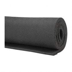 Value Collection - 36" Wide, Natural Foam Rubber Foam Sheet - 45 to 55 Durometer, Black, -40 to 160°F, Cut-to-Length - Strong Tooling