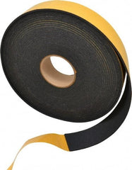 Made in USA - 5/32" Thick x 2" Wide x 50' Long Black Open Cell Natural Foam Rubber Roll - Stock Length, Adhesive Back, 24 to 30 Lb/Cu Ft Density, -20°F to 160°F - Strong Tooling