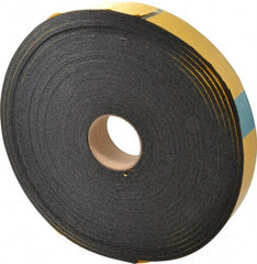 Made in USA - 50' x 2" x 1/4" Black Natural Foam Roll - Strong Tooling