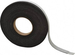 Made in USA - 1/16" Thick x 3/4" Wide x 50' Long Black Closed Cell Neoprene-Blend Spring Rubber Roll - Stock Length, Adhesive Back, 8 to 11 Lb/Cu Ft Density, -40°F to 158°F - Strong Tooling