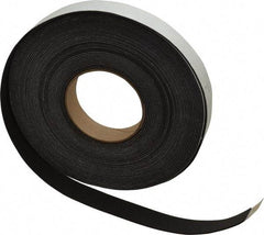 Made in USA - 1/16" Thick x 1" Wide x 50' Long Black Closed Cell Neoprene-Blend Spring Rubber Roll - Stock Length, Adhesive Back, 8 to 11 Lb/Cu Ft Density, -40°F to 158°F - Strong Tooling