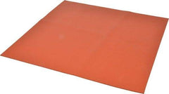 Made in USA - 12" Long, 12" Wide, Silicone Foam Rubber Foam Sheet - Orange-Red, -103 to 450°F, Plain Backing, Stock Length - Strong Tooling