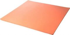 Made in USA - 12" Long, 12" Wide, Silicone Foam Rubber Foam Sheet - Orange-Red, -103 to 450°F, Plain Backing, Stock Length - Strong Tooling