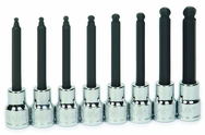 8 Piece - 3/8" Drive - Ball Hex Long Bit Socket Set - Strong Tooling