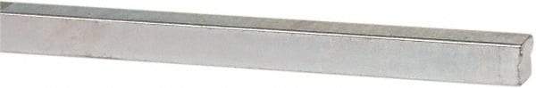 Made in USA - 12" Long x 3/16" High x 3/16" Wide, Zinc-Plated Oversized Key Stock - C1018 Steel - Strong Tooling