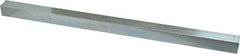 Made in USA - 12" Long x 5/8" High x 5/8" Wide, Zinc-Plated Oversized Key Stock - C1018 Steel - Strong Tooling