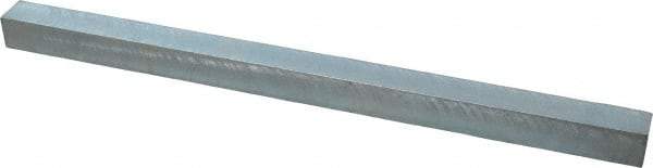 Made in USA - 12" Long x 11/16" High x 11/16" Wide, Zinc-Plated Oversized Key Stock - C1018 Steel - Strong Tooling