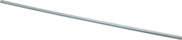 Made in USA - 12" Long, Zinc-Plated Step Key Stock for Shafts - C1018 Steel - Strong Tooling