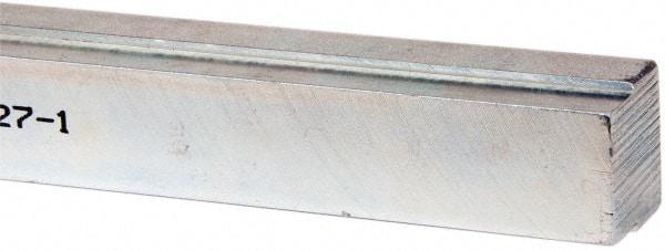 Made in USA - 12" Long, Zinc-Plated Step Key Stock for Shafts - C1018 Steel - Strong Tooling