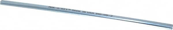 Made in USA - 12" Long, Zinc-Plated Step Key Stock for Gears - C1018 Steel - Strong Tooling