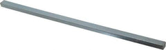 Made in USA - 12" Long, Zinc-Plated Step Key Stock for Gears - C1018 Steel - Strong Tooling