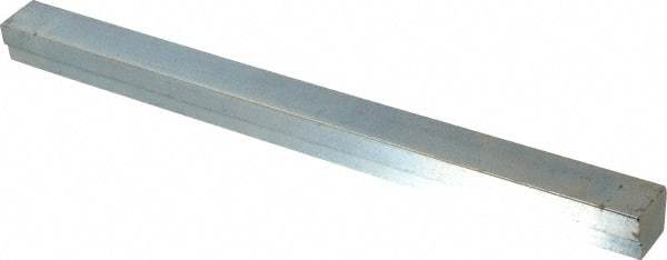 Made in USA - 12" Long, Zinc-Plated Step Key Stock for Gears - C1018 Steel - Strong Tooling