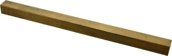 Made in USA - 12" Long x 3/4" High x 3/4" Wide, Over/Undersized Key Stock - Alloy 360 Brass - Strong Tooling