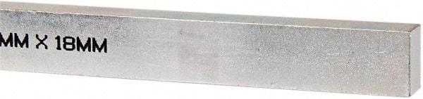 Made in USA - 12" Long, Zinc-Plated Oversized Key Stock - C1045 Steel - Strong Tooling