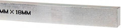 Made in USA - 12" Long, Zinc-Plated Oversized Key Stock - C1045 Steel - Strong Tooling