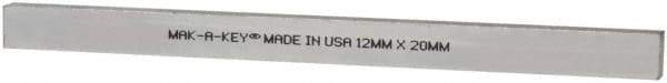 Made in USA - 12" Long, Zinc-Plated Oversized Key Stock - C1045 Steel - Strong Tooling