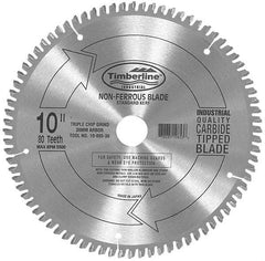 Amana Tool - 10" Diam, 5/8" Arbor Hole Diam, 60 Tooth Wet & Dry Cut Saw Blade - Carbide-Tipped, Chip Free Action, Standard Round Arbor - Strong Tooling