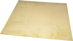 Value Collection - 0.016 Inch Thick x 12 Inch Wide x 12 Inch Long, Brass Sheet - Half Hard Temper, Alloy 260 - Strong Tooling