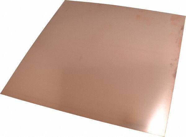 Value Collection - 0.016 Inch Thick x 12 Inch Square, Copper Sheet - Alloy 110 - Strong Tooling