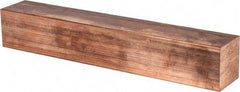 Value Collection - 2 Inch Square x 12 Inch Long, Copper Square Bar - Alloy 110, Electrical Grade - Strong Tooling