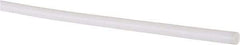 Made in USA - 2' Long, 1/8" Diam, PTFE (Virgin) Plastic Rod - White - Strong Tooling