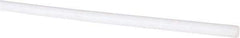 Made in USA - 6' Long, 3/16" Diam, PTFE (Virgin) Plastic Rod - White - Strong Tooling