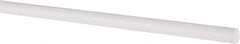 Made in USA - 2' Long, 1/4" Diam, PTFE (Virgin) Plastic Rod - White - Strong Tooling