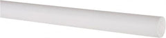 Made in USA - 4' Long, 5/8" Diam, PTFE (Virgin) Plastic Rod - White - Strong Tooling