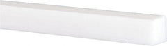 USA Sealing - 3' x 1/2" x 1/2" White PTFE (Virgin) Square Bar - Strong Tooling