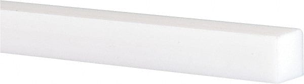 Made in USA - 4' x 3/16" x 3/16" White PTFE (Virgin) Square Bar - Strong Tooling