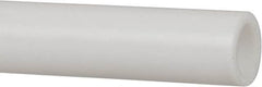 Made in USA - 1/2 Inch Outside Diameter x 3 Ft. Long, Plastic Round Tube - PTFE (Virgin), +/- 0.025 Inch Tolerance - Strong Tooling