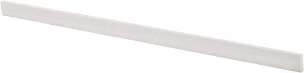 Made in USA - 1 Ft. Long x 1/2 Inch Wide x 1/8 Inch High, Virgin PTFE, Rectangular Plastic Bar - White, +/- 0.060 Tolerance - Strong Tooling