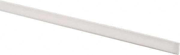 USA Sealing - 3' x 1/2" x 1/8" White PTFE (Virgin) Rectangular Bar - Strong Tooling