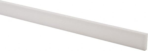 USA Sealing - 4' x 1/2" x 1/8" White PTFE (Virgin) Rectangular Bar - Strong Tooling