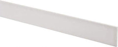 Made in USA - 3 Ft. Long x 1-1/2 Inch Wide x 1/8 Inch High, Virgin PTFE, Rectangular Plastic Bar - White, +/- 0.060 Tolerance - Strong Tooling