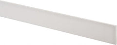 Made in USA - 4 Ft. Long x 1-1/2 Inch Wide x 1/8 Inch High, Virgin PTFE, Rectangular Plastic Bar - White, +/- 0.060 Tolerance - Strong Tooling