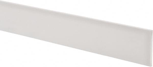 USA Sealing - 1' x 2" x 1/8" White PTFE (Virgin) Rectangular Bar - Strong Tooling