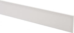 Made in USA - 4 Ft. Long x 2 Inch Wide x 1/8 Inch High, Virgin PTFE, Rectangular Plastic Bar - White, +/- 0.060 Tolerance - Strong Tooling