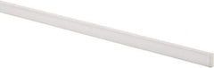 Made in USA - 4 Ft. Long x 1/2 Inch Wide x 3/16 Inch High, Virgin PTFE, Rectangular Plastic Bar - White, +/- 0.060 Tolerance - Strong Tooling