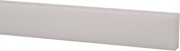 USA Sealing - 1' x 1/2" x 1/4" White PTFE (Virgin) Rectangular Bar - Strong Tooling