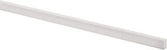 Made in USA - 3 Ft. Long x 1/2 Inch Wide x 1/4 Inch High, Virgin PTFE, Rectangular Plastic Bar - White, +/- 0.060 Tolerance - Strong Tooling