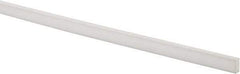 Made in USA - 4 Ft. Long x 1/2 Inch Wide x 1/4 Inch High, Virgin PTFE, Rectangular Plastic Bar - White, +/- 0.060 Tolerance - Strong Tooling