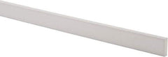 Made in USA - 3 Ft. Long x 1 Inch Wide x 1/4 Inch High, Virgin PTFE, Rectangular Plastic Bar - White, +/- 0.060 Tolerance - Strong Tooling