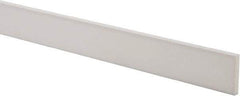 Made in USA - 3 Ft. Long x 1-1/2 Inch Wide x 1/4 Inch High, Virgin PTFE, Rectangular Plastic Bar - White, +/- 0.060 Tolerance - Strong Tooling