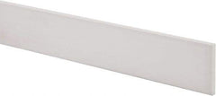 Made in USA - 2 Ft. Long x 2 Inch Wide x 1/4 Inch High, Virgin PTFE, Rectangular Plastic Bar - White, +/- 0.060 Tolerance - Strong Tooling