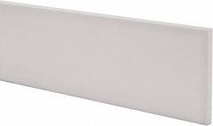 Made in USA - 1 Ft. Long x 4 Inch Wide x 3/8 Inch High, Virgin PTFE, Rectangular Plastic Bar - White, +/- 0.060 Tolerance - Strong Tooling