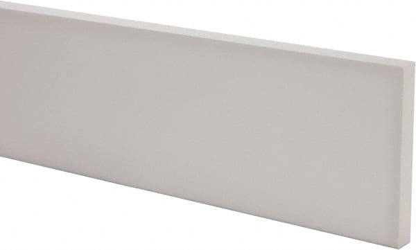 USA Sealing - 2' x 4" x 1/2" White PTFE (Virgin) Rectangular Bar - Strong Tooling